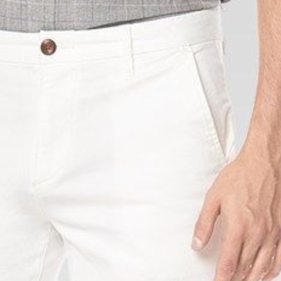 PAIGE Men's Thompson Cotton Flat-Front Shorts - 33 - Picture 12 of 13